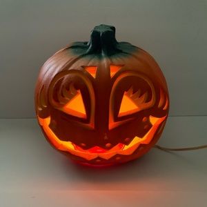 Vintage 1995 Trendmaster Halloween Light Up/Plug In Jack-O-Lantern